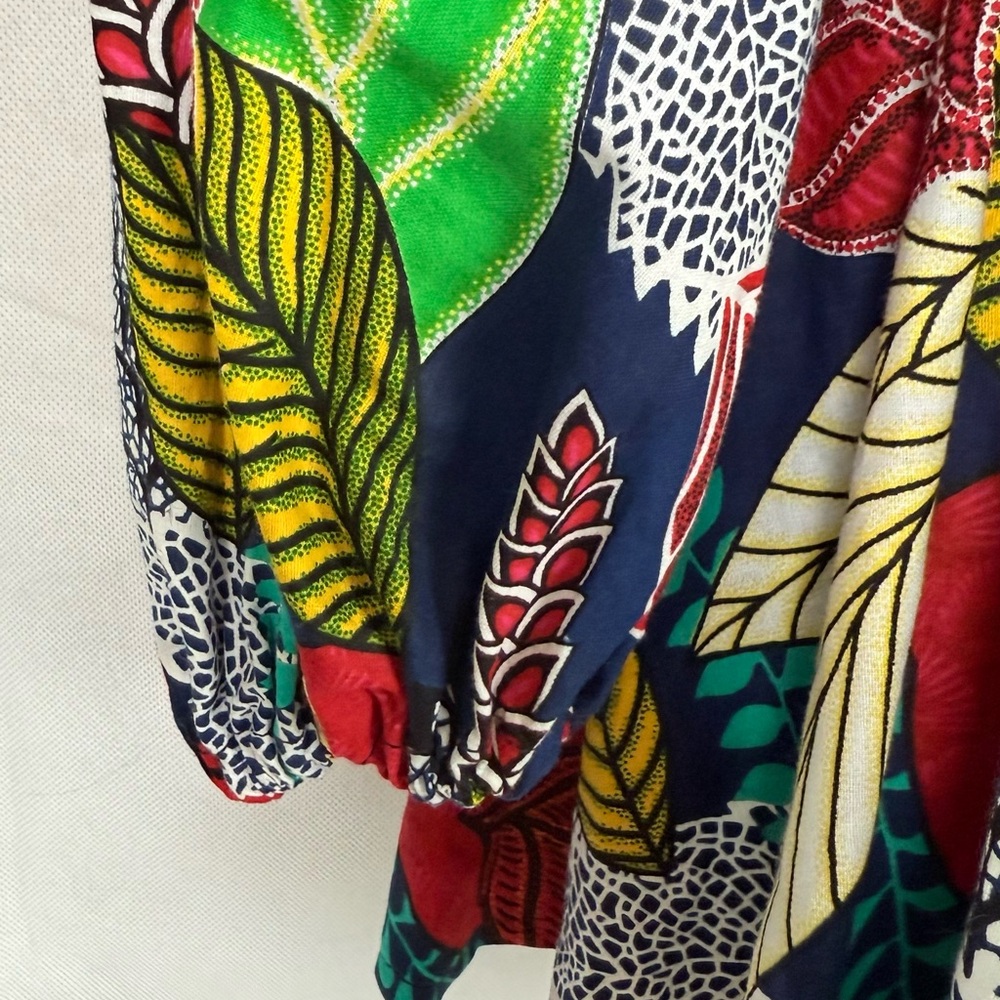 Mae Otti Bibi African Print Puff Sleeve
Peplum Top Blouse Maximalist XXXL NWT - Picture 6 of 9